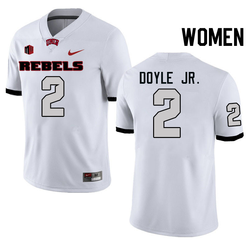 Women #2 Antonio Doyle Jr. UNLV Rebels College Football Jerseys Stitched-White
